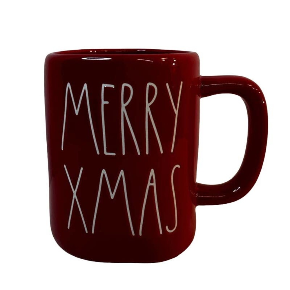 Rae Dunn Merry Xmas Red & White Christmas Mug Artisan Collection By Magenta
